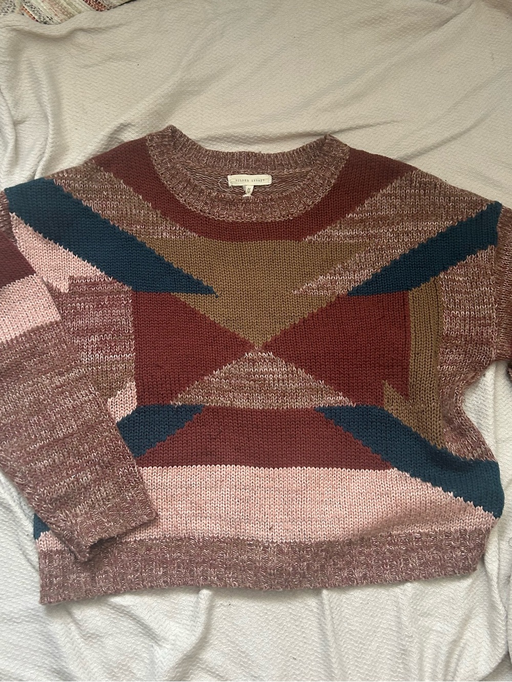 Gilded Intent Geometric Sweater